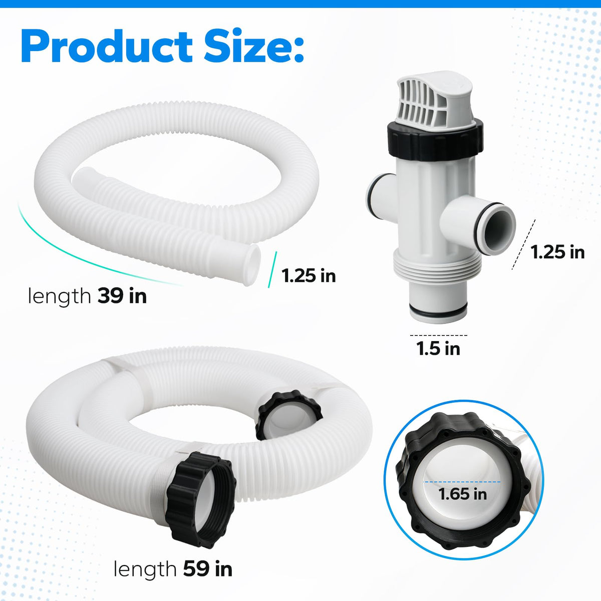 Ophjerg 1.5-inch pool pump hose for smooth water flow