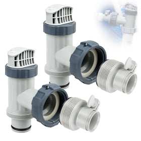 Ophjerg above-ground plunger valve ready for Intex pool setup.
