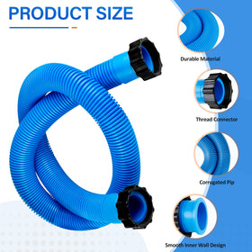 Ophjerg durable PVC hose resists wear for long-lasting pool filtration.