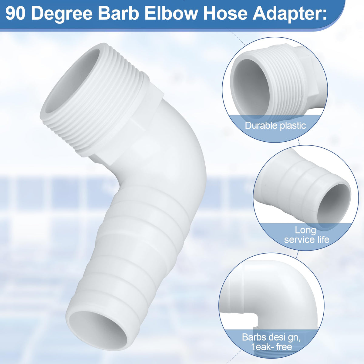 Ophjerg durable plastic pool hose adapter built for long service life.