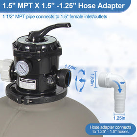 Ophjerg fits Hayward SPX1105Z3 and SPX1105Z4 hose adapters for compatibility.