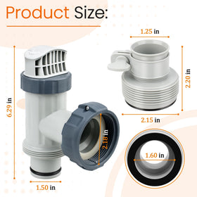 Ophjerg pool hose connection adapter shows simple installation for compatible pumps.