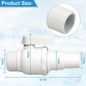 Ophjerg SP0729 valve with 1.5 inch connections enables quick setup.