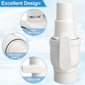 Ophjerg SP0729 hose-adapter view shows compatibility with 1.25–1.5 inch hoses.