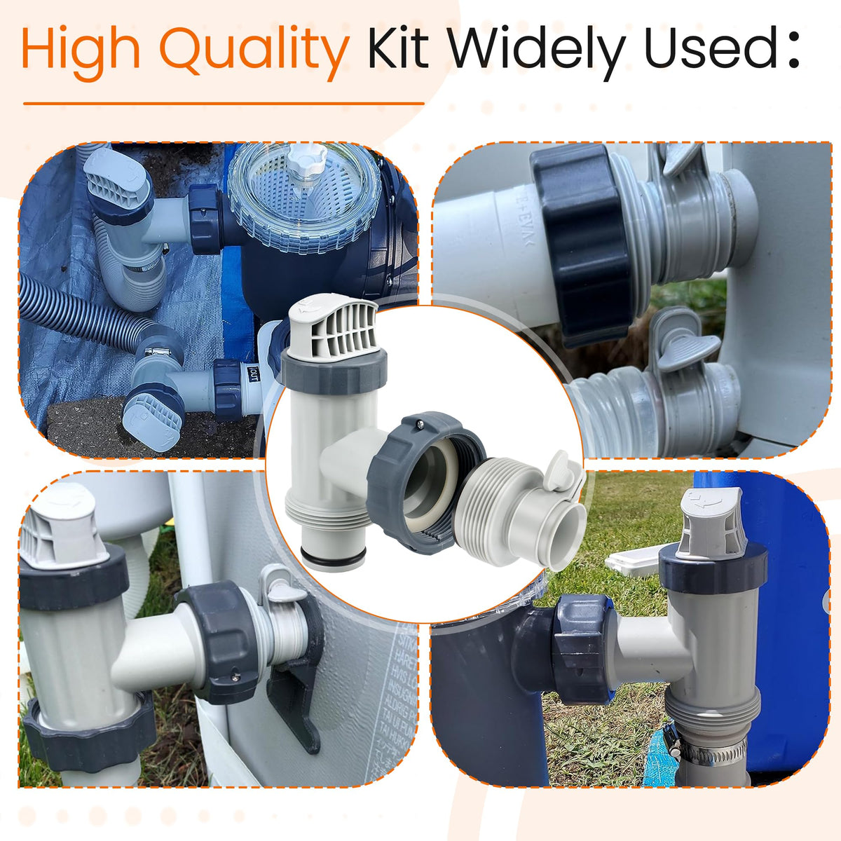 Ophjerg valve provides easy on/off control during pool maintenance.