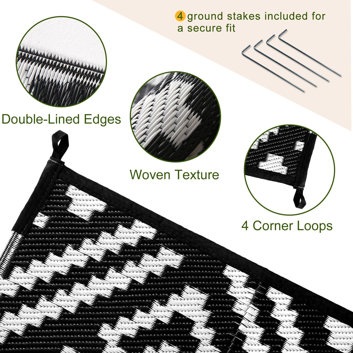 OPPODREAM rug material closeup emphasizes waterproof, quick-dry polypropylene surface