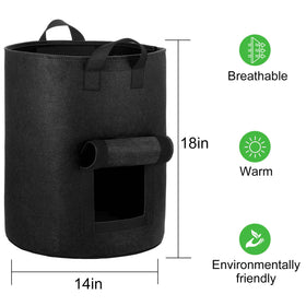 OPPOLIFE heavy-duty aeration fabric pots ready for outdoor garden use