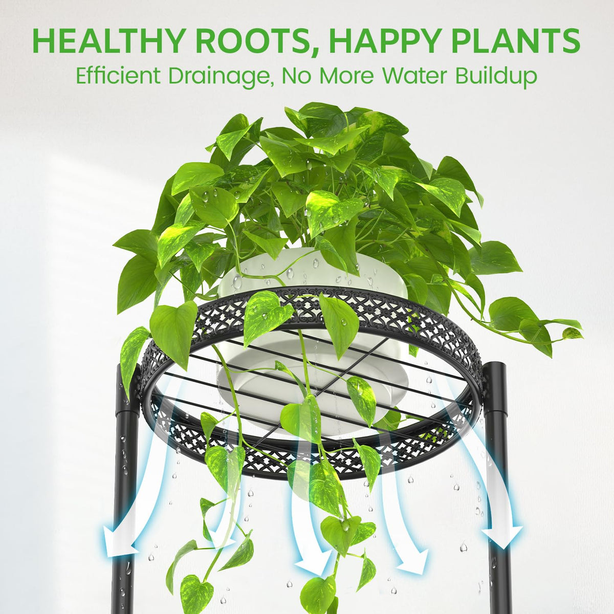 Oppro rustproof black frame ensures durability indoors or outdoors