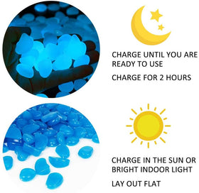 Opps glow pebbles blue edge bed add gentle night lighting to borders