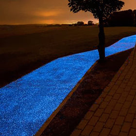 Opps glow pebbles blue indoor decor glow safely without electricity
