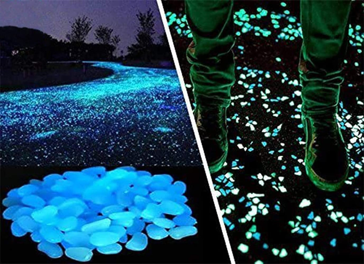 Opps glow pebbles blue walkway illuminate paths with safe nighttime visibility