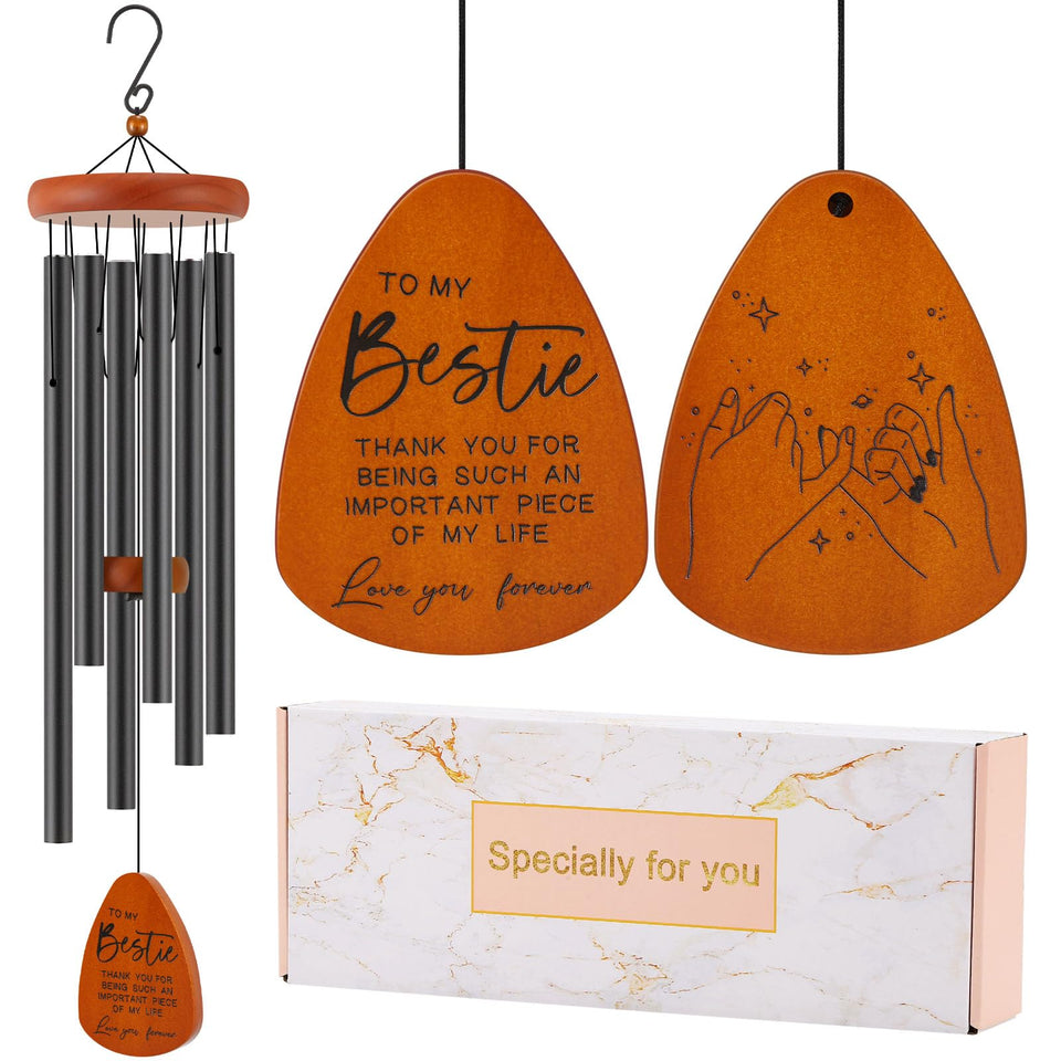 Oprever Bestie wind chime sail design offers a heartfelt gift with soothing tones.
