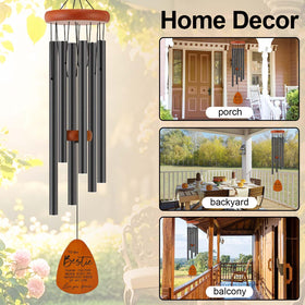 Oprever Bestie wind chime six-tube setup delivers calm, resonant melodies outdoors.