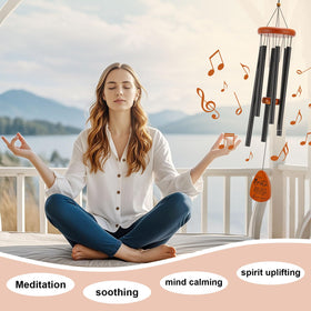 Oprever Bestie wind chime wood pendants add artisanal charm to any space.