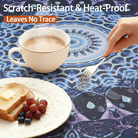 opstellen round tablecloth easy-clean surface resists stains and spills.
