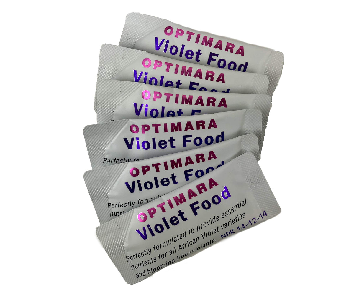 Violet Food diluted in water shows simple, consistent feeding for violets.