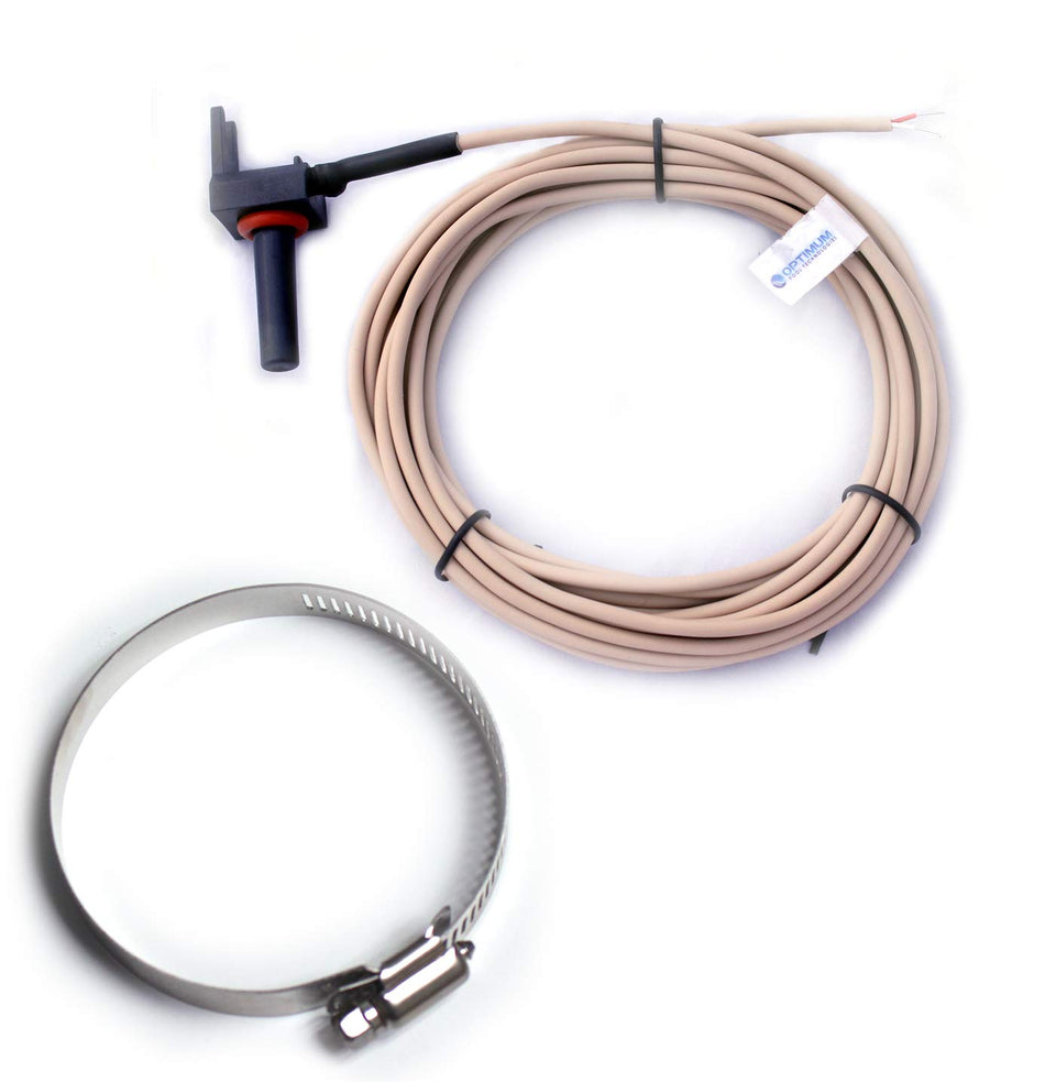 Optimum Pool Technologies water/air/solar temperature sensor close-up for reliable pool control