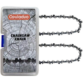 Opuladuo 12-inch chain close-up highlights sturdy teeth for efficient cutting.