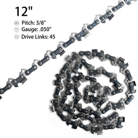 Opuladuo 12inch chainsaw chain for Greenworks 40V, quick replacement and smooth operation.