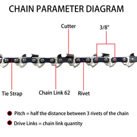 Opuladuo drive links showing 62 links for reliable engagement