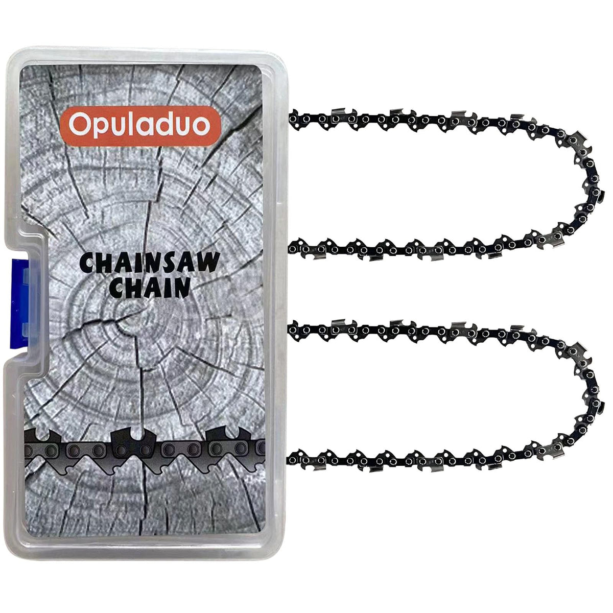 Opuladuo 18-inch chain mounted on a Greenworks saw during yard work.