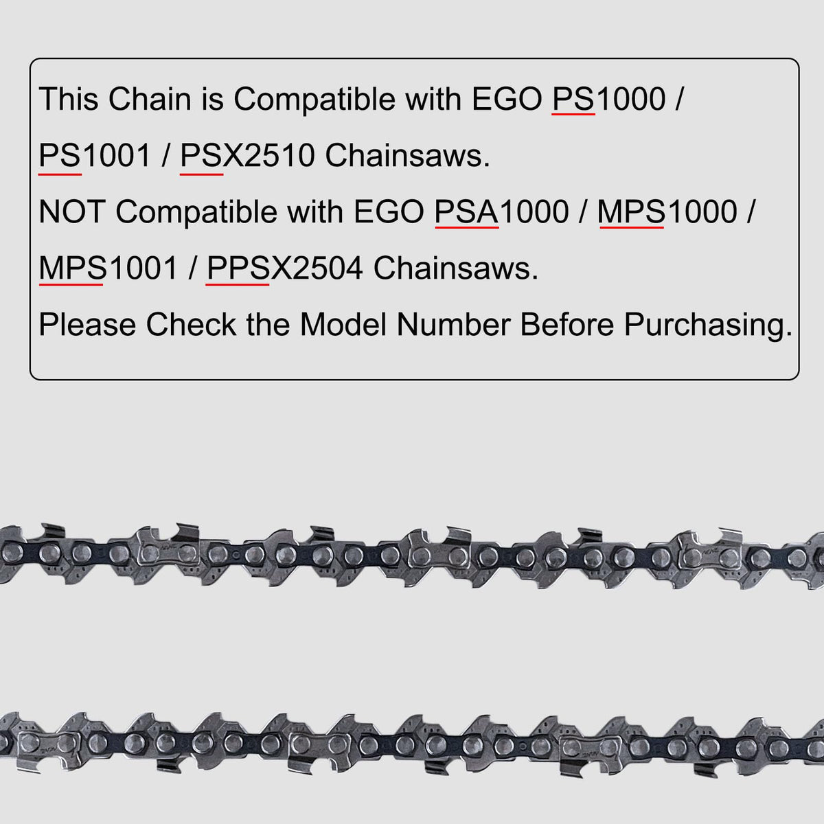 Opuladuo 2pc 10in chain on the bar for PS1001 compatibility