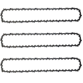 Opuladuo 3-pack 16-inch chainsaw chain ready for quick replacements in the field
