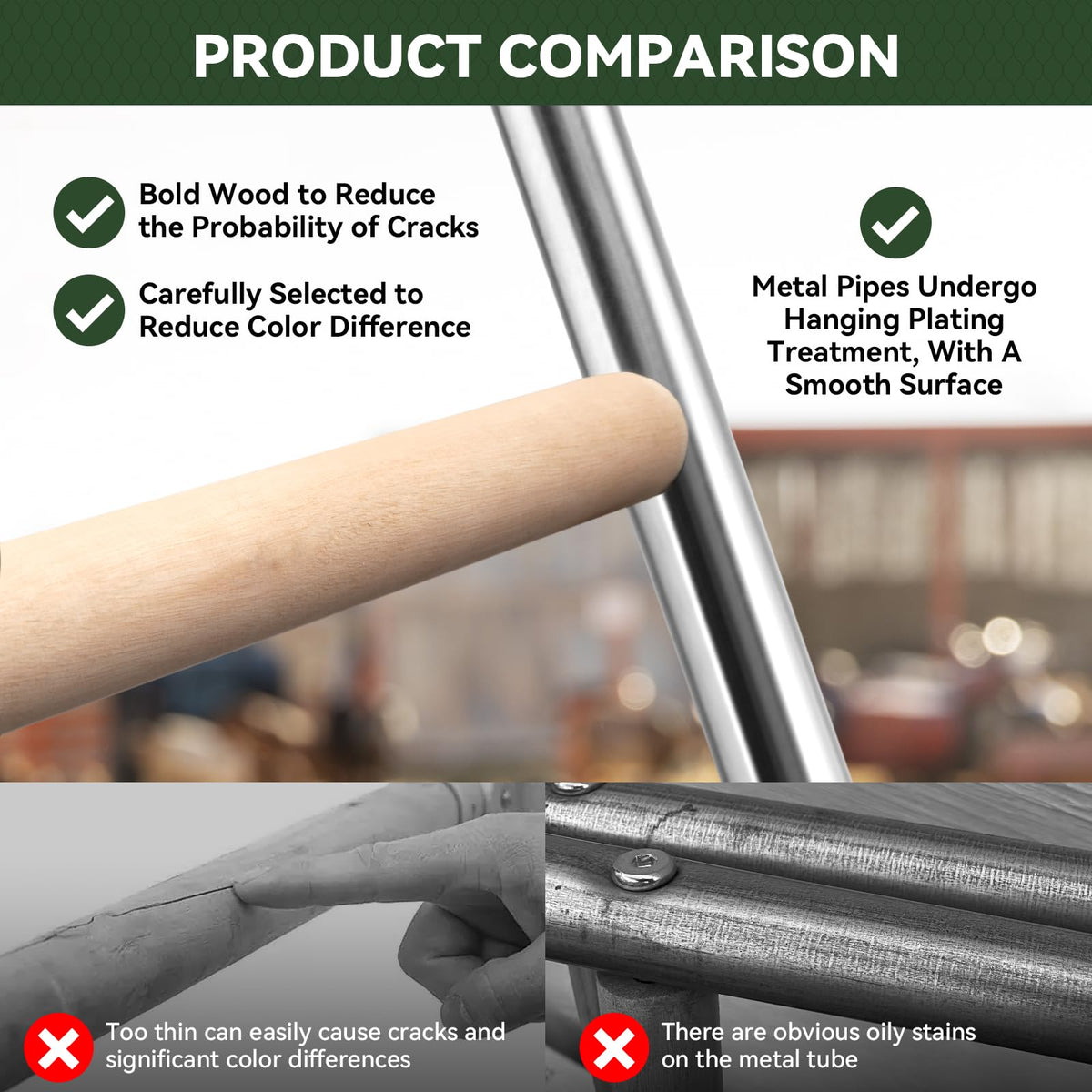 Oranland chicken perch promotes safer resting and reduces ground contact.