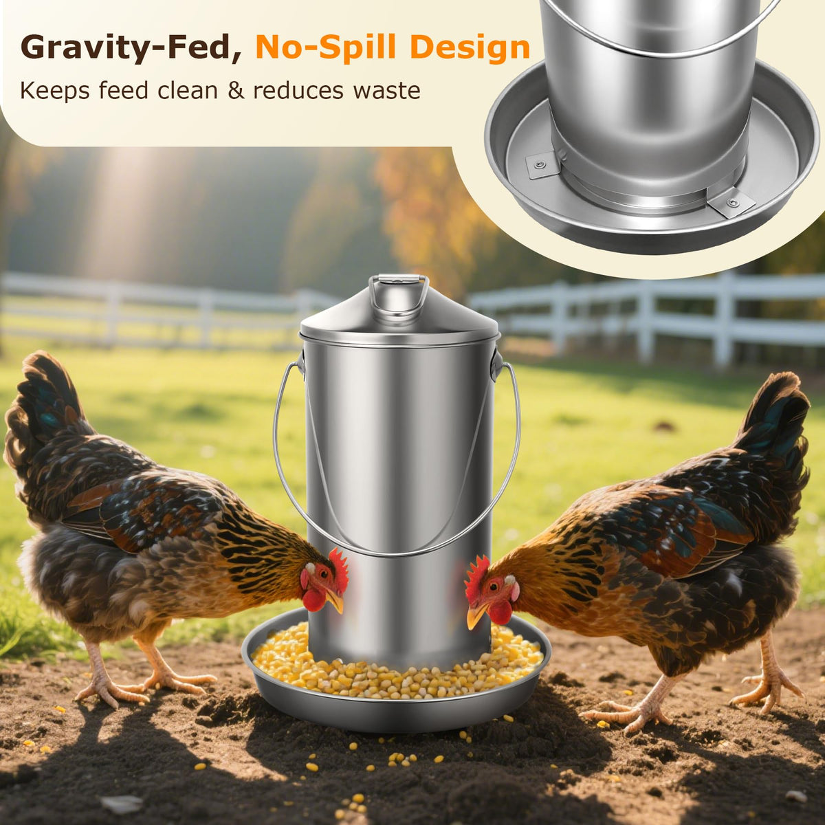 ORAODA deep tray minimizes spills and waste during feeding.