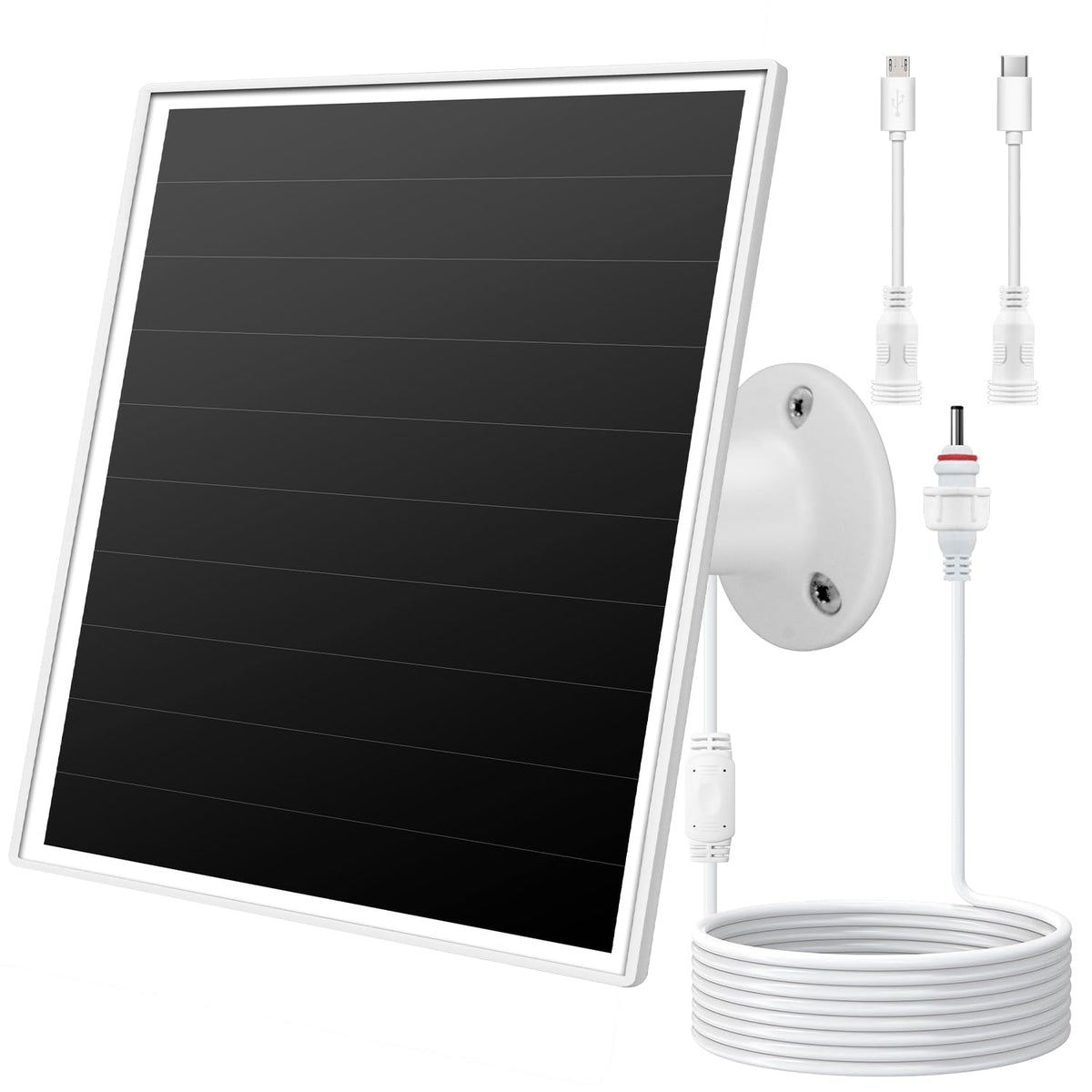 Orayafid 6W solar charger for outdoor cams powering surveillance in daylight