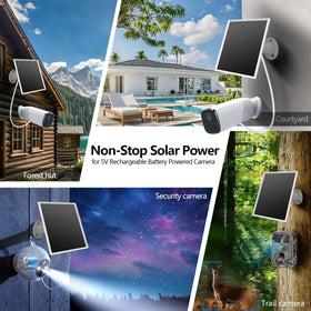 Orayafid panel aligns with Ring Eufy Wyze for reliable camera power
