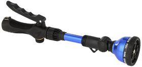 Orbit 14-inch front-trigger wand with 10-pattern head for precise garden watering.