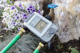 Orbit 2-Outlet timer demonstrating interval programming for flexible watering