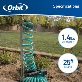 Orbit 26381 hose in outdoor setting suitable for patios, balconies, and porches