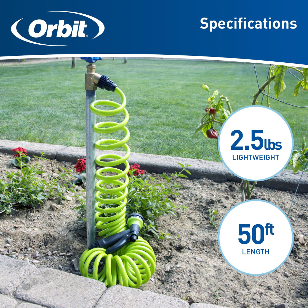 Orbit 27389 outdoor watering in action on patio and garden