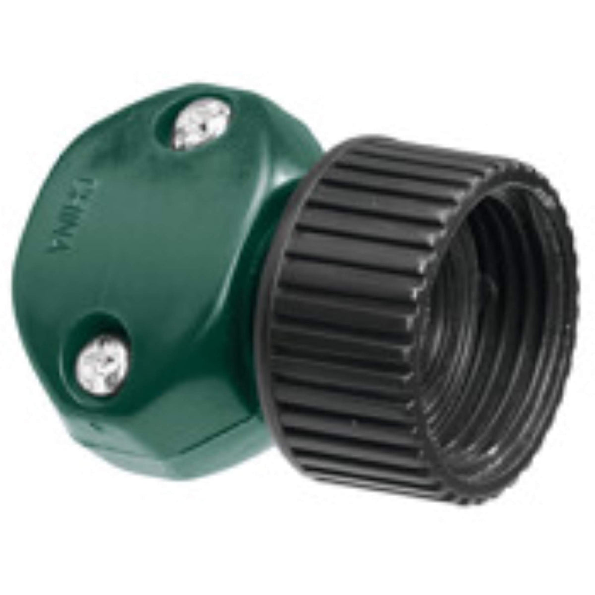 Orbit hose end repair fitting for outdoor use with cold water in garden setups
