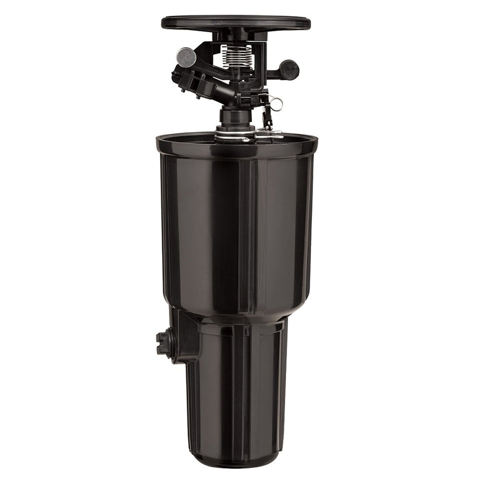 Orbit 55200 Pulse popup head front view showing reliable landscape coverage