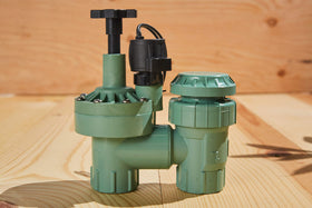 Orbit 57624 above-ground riser installation for accessible maintenance.