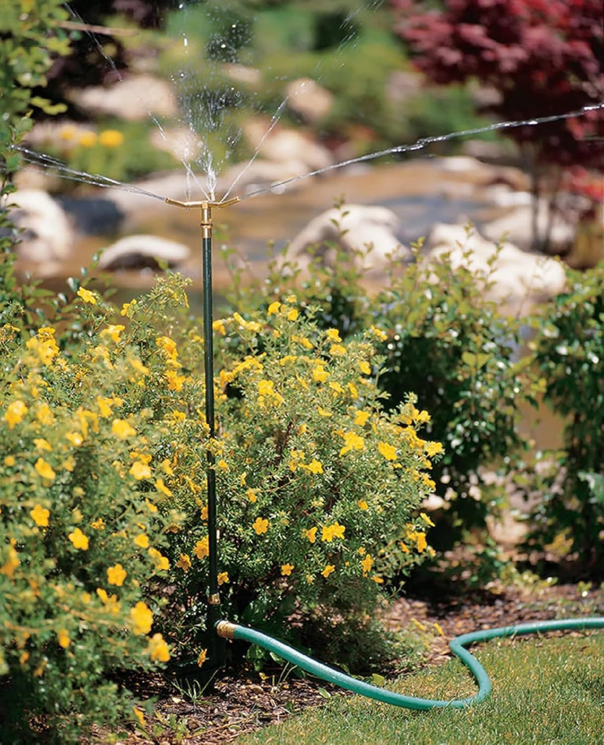 Orbit 58288 sprinkler in garden setting for easy watering