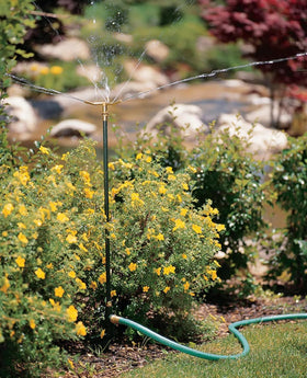 Orbit 58288 sprinkler in garden setting for easy watering