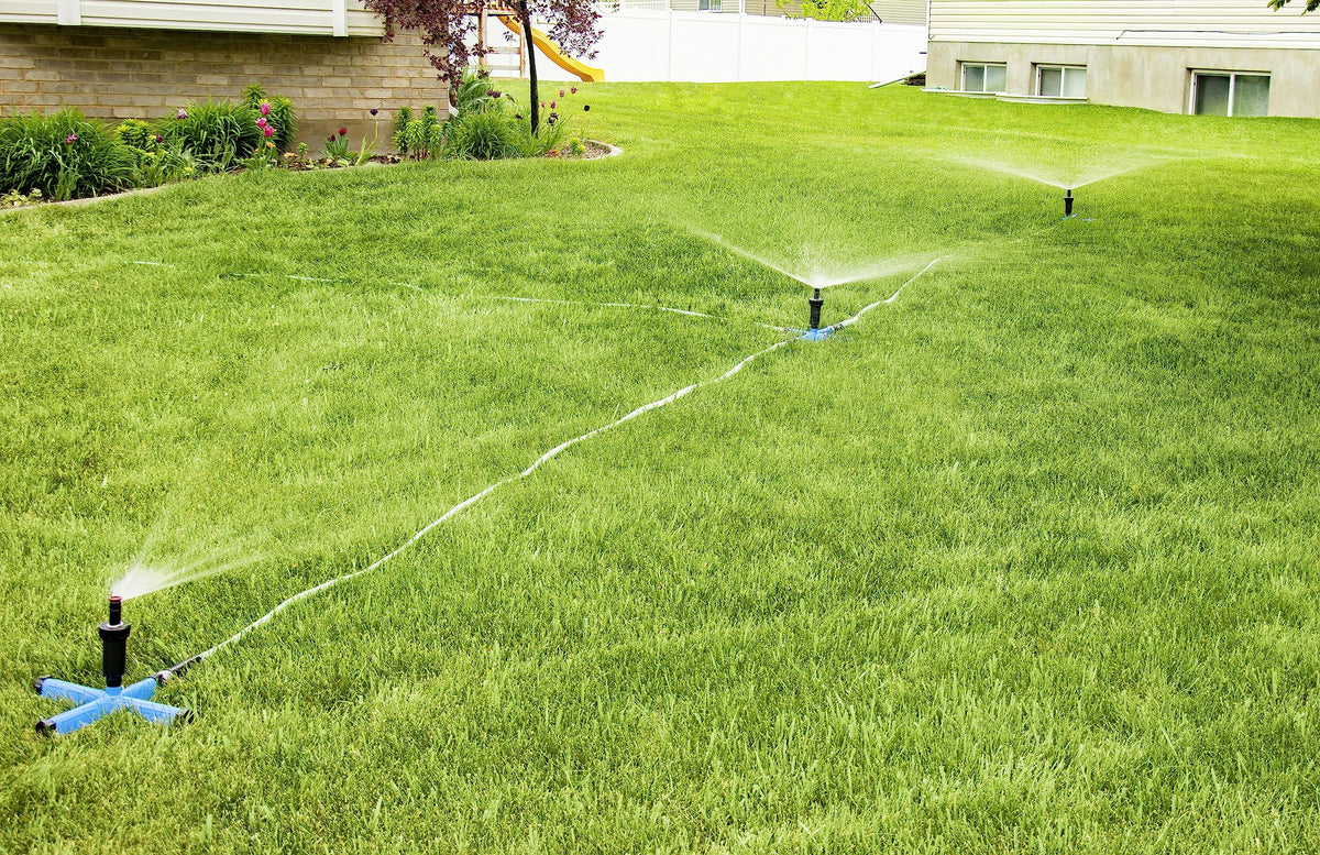 Orbit adapters and tape facilitate quick secure setup without digging.