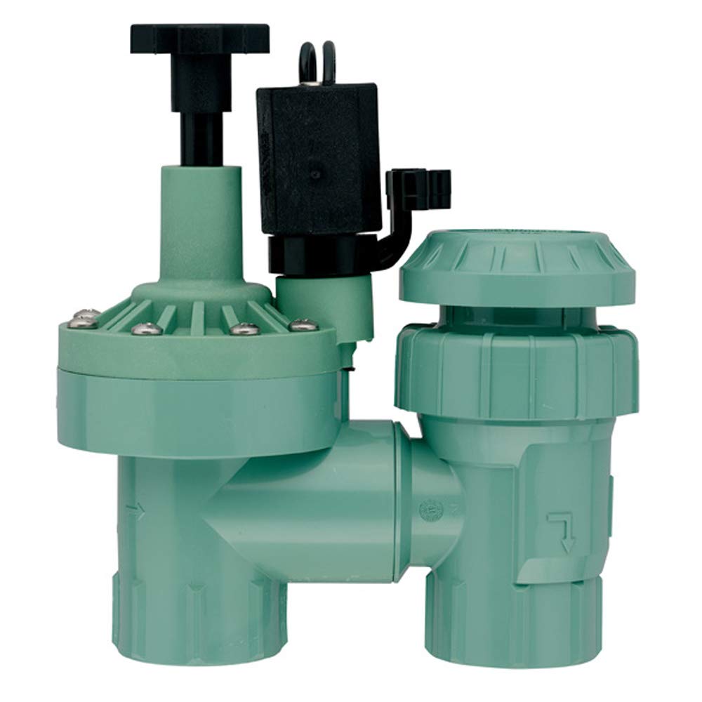 Orbit anti-siphon valve exterior installation with riser for easy maintenance.