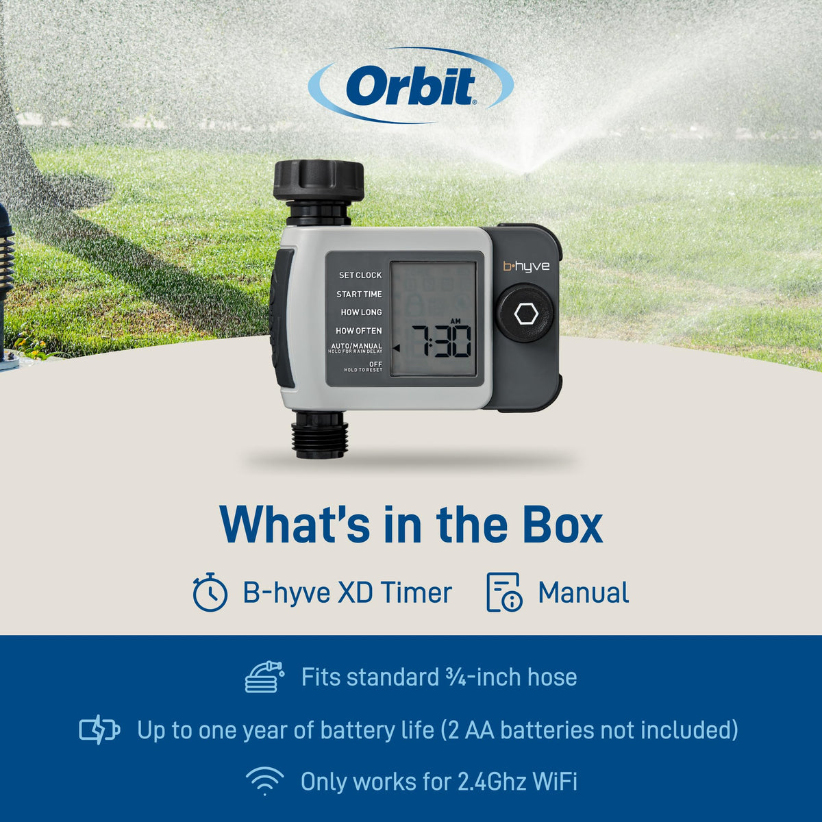 Orbit B-hyve XD scheduling view shows day-by-day watering plan