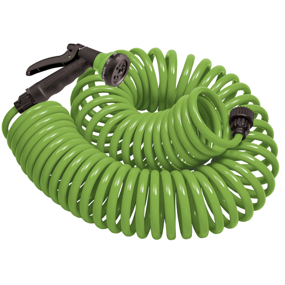 Orbit Coil Hose 25ft in use for efficient garden watering