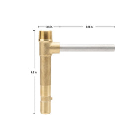 Orbit double lug brass key with steel handle for durable, reliable valve operation and debris protection.