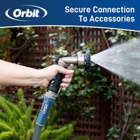 Orbit ExoJacket anodized aluminum couplings provide secure, easy-twist connections.