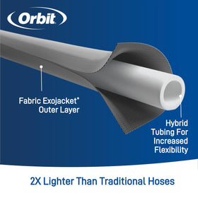 Orbit ExoJacket lightweight professional design reduces fatigue during yard watering.
