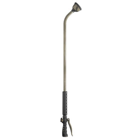 Orbit extended-reach garden watering with wand reducing bending.