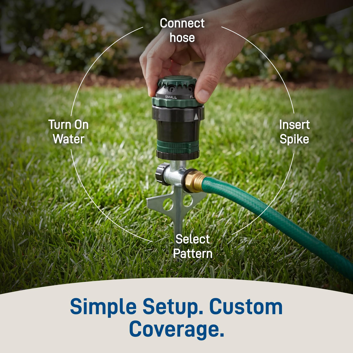 Orbit H2O-Six durable metal construction ensures dependable outdoor irrigation.