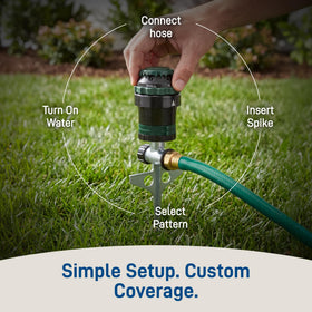Orbit H2O-Six durable metal construction ensures dependable outdoor irrigation.